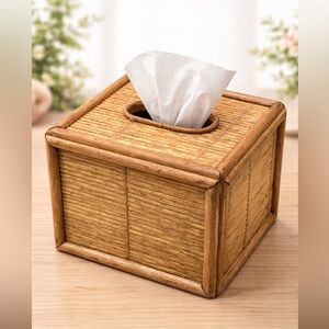 Beautiful vintage tissue box holder.